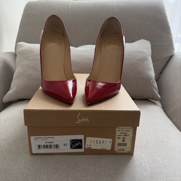 Christian Louboutin Shoes - Christian Louboutin So Kate 120 Patent Red
